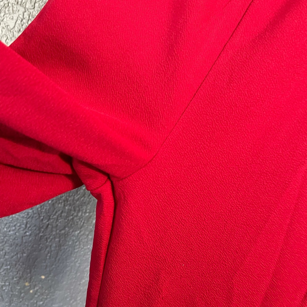 Bow Up Brick Red Smocked Strapless Wide-Leg Jumpsuit - Picture 6 of 9